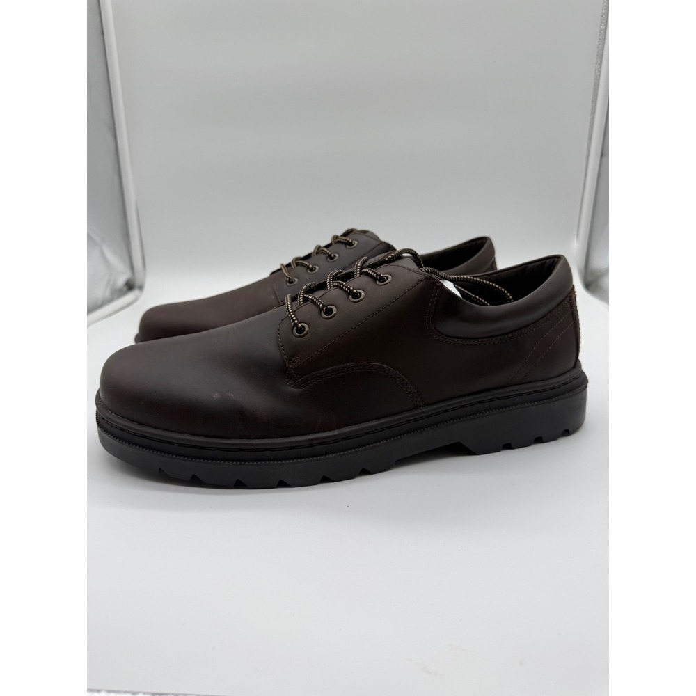 Academie Gear Tuffex Mens 14M Brown Leather Oxford Lug Sole Shoes